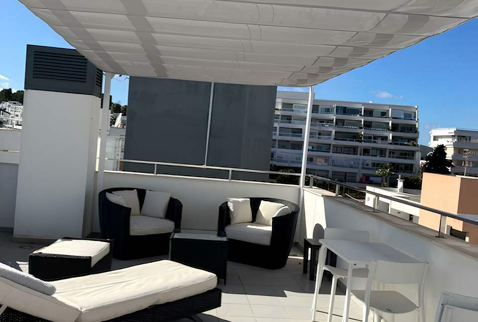 Coastal Escape with Private Terraces and Pool Access - Santa Eulària des Riu, Ibiza, Spain