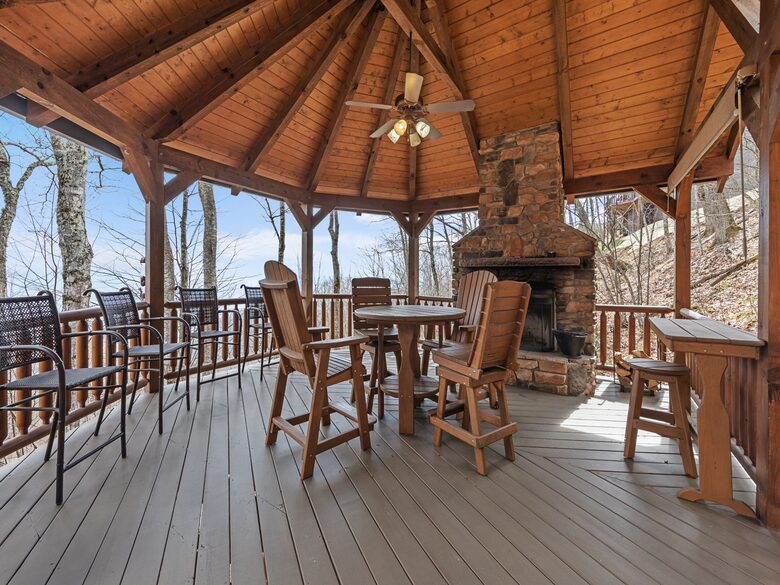 Gazebo Porch and Fireplace