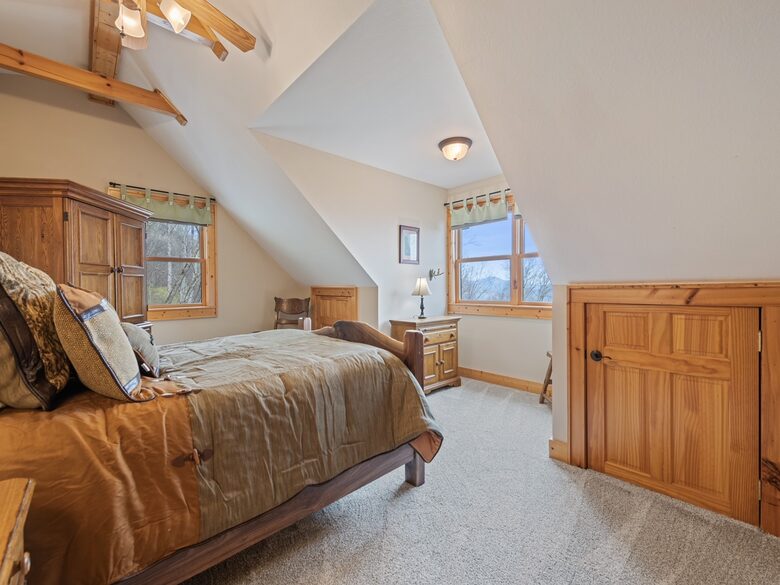 Upstairs Queen Bedroom and View
