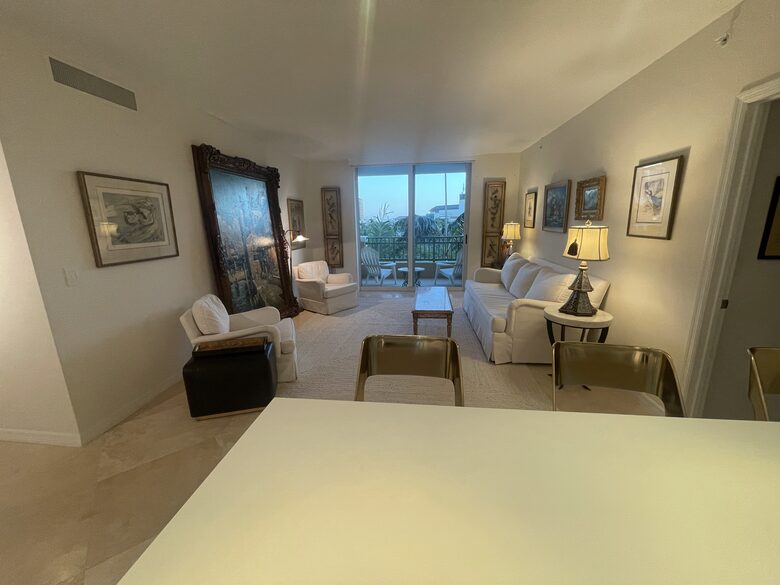 View of living room from kitchen