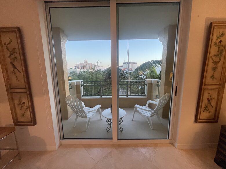Balcony off of the living room
