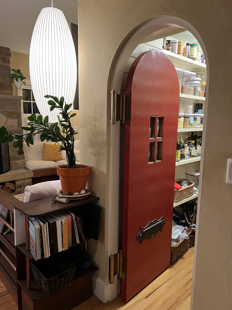The fully stocked pantry, right off the kitchen