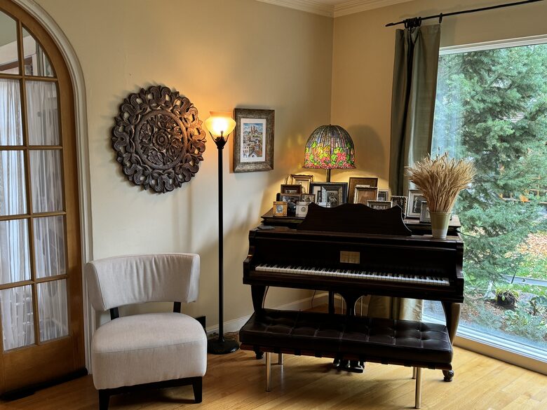 Our old Baby Grand - slightly out of tune - but still plays!