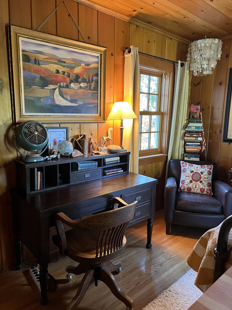 The Pine Room's desk area