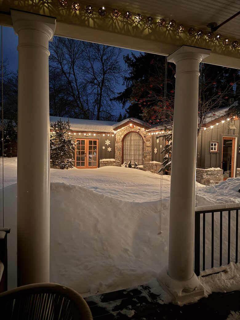 The backyard during a BIG snow year