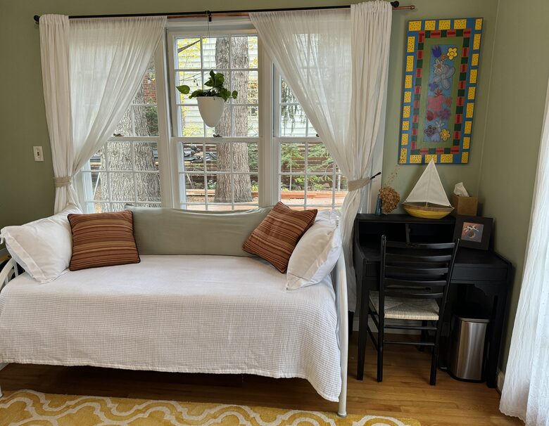 The Combo Room - the twin bed and desk area