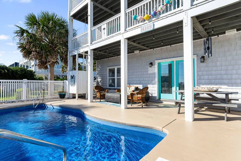 Coastal Elegance with Ocean Views & Private Pool Retreat - Emerald Isle, North Carolina