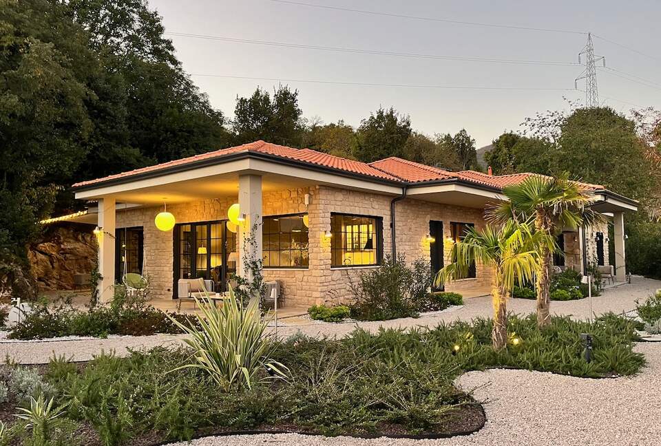 A Serene Stone Villa with Adriatic Sea Views - Poljane, Croatia