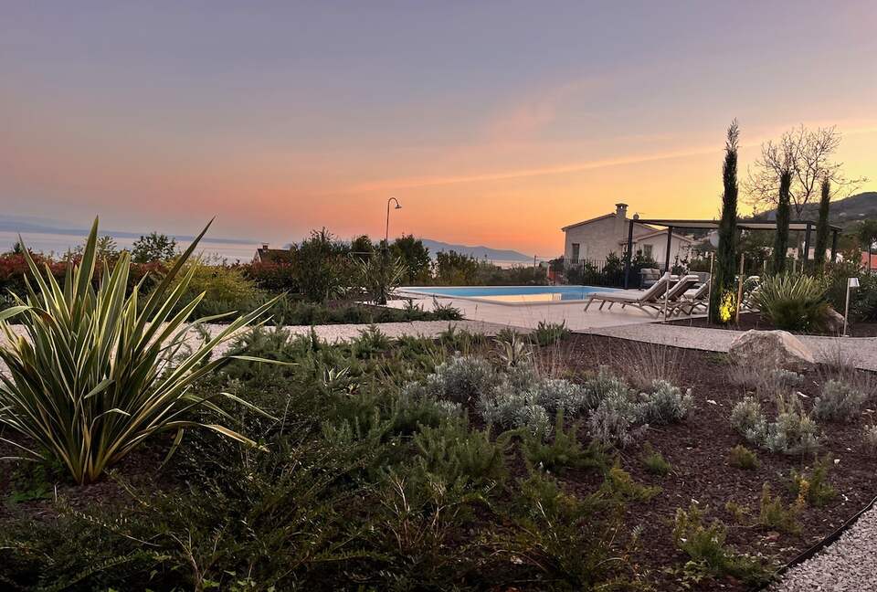 A Serene Stone Villa with Adriatic Sea Views - Poljane, Croatia