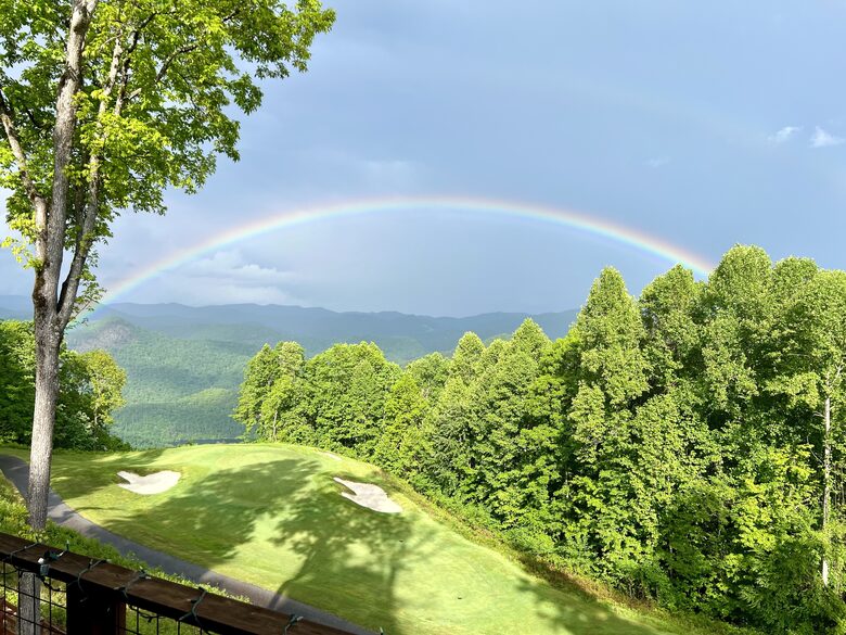 Back Deck View - Stunning Rainbow