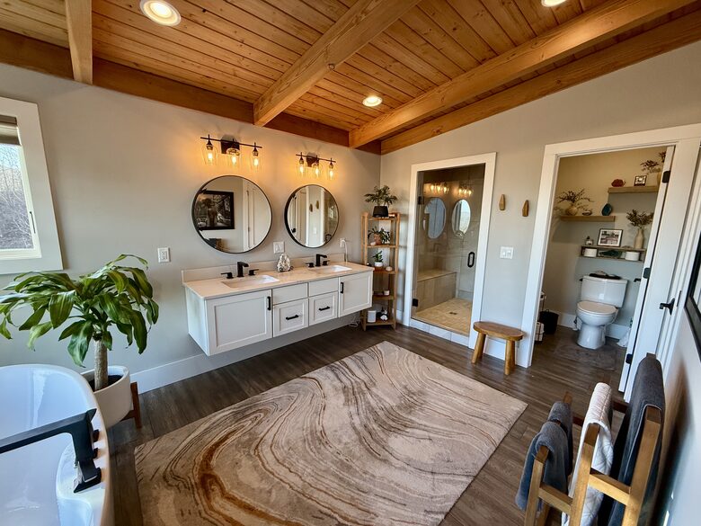 Master Bathroom with large walk in shower