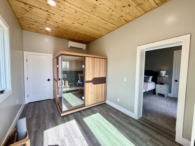 Sauna and bedroom view