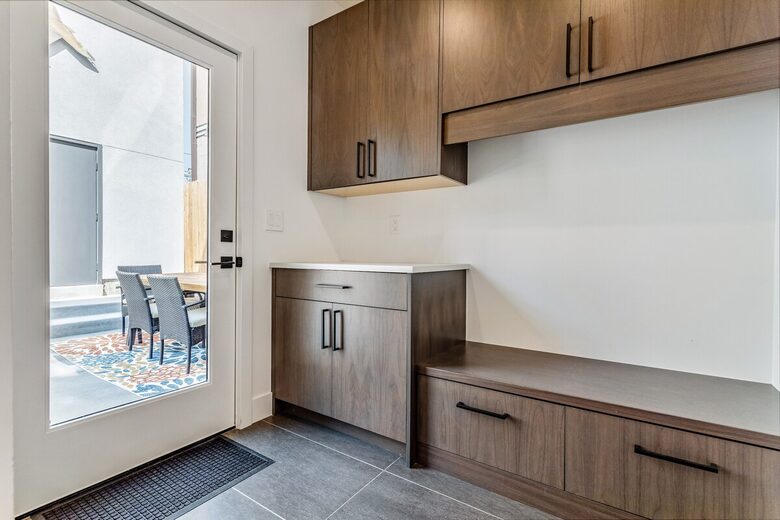 Mudroom from two car garage