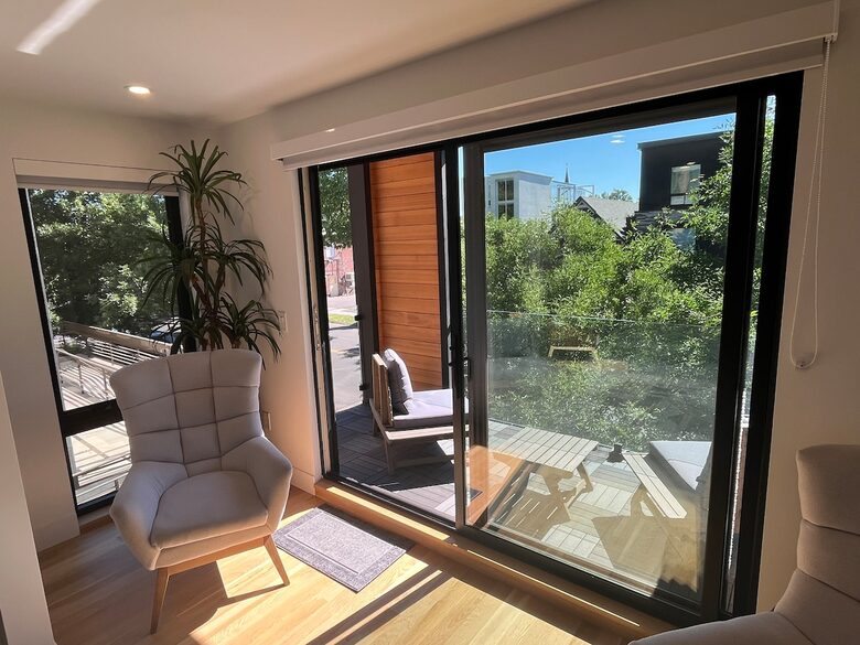 1st Master bedroom sitting area and outside deck