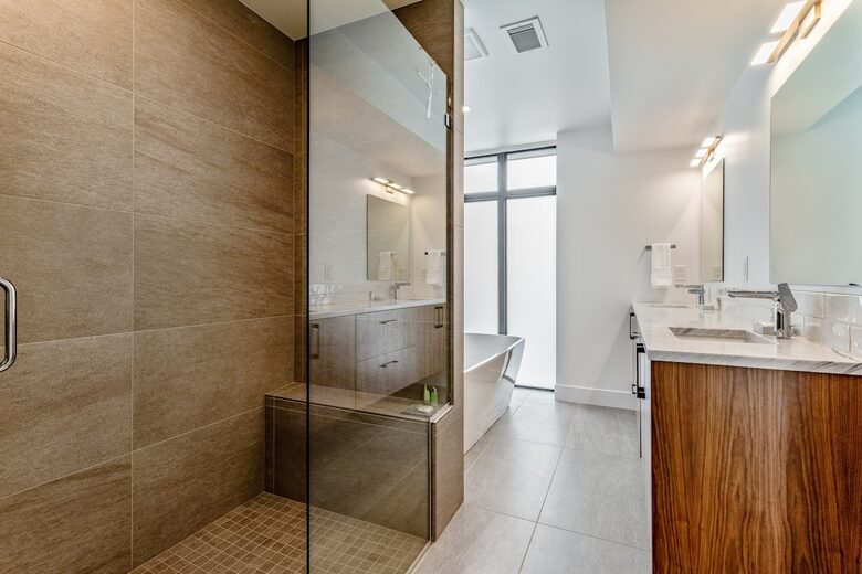 1st Master bedroom with walk in shower