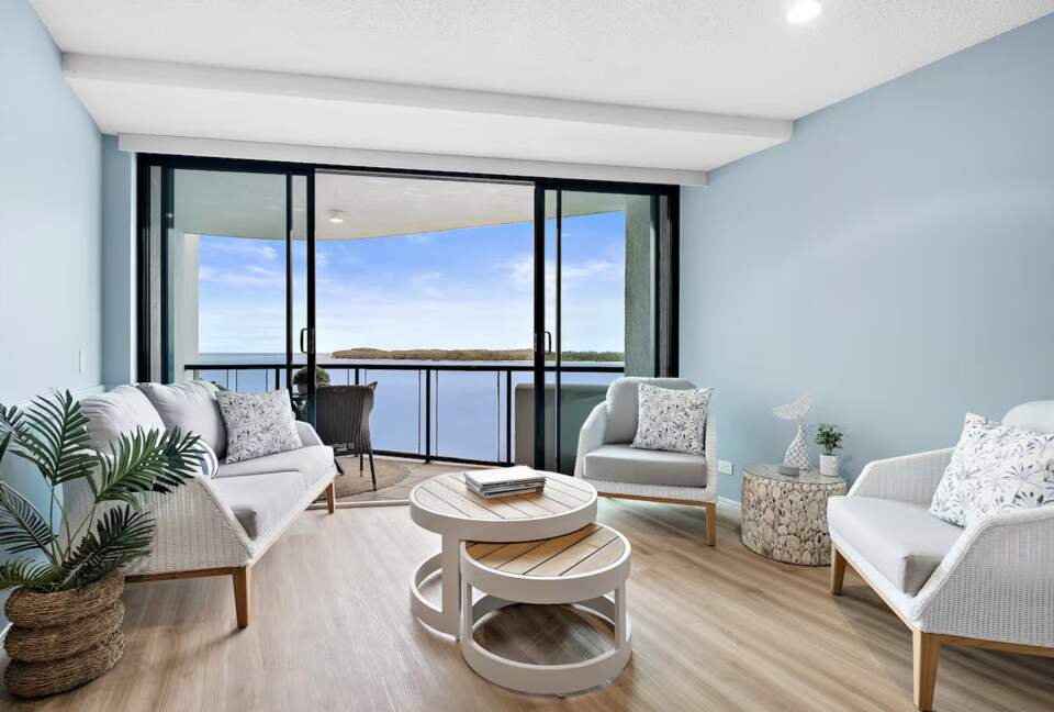 Lounging with ocean views