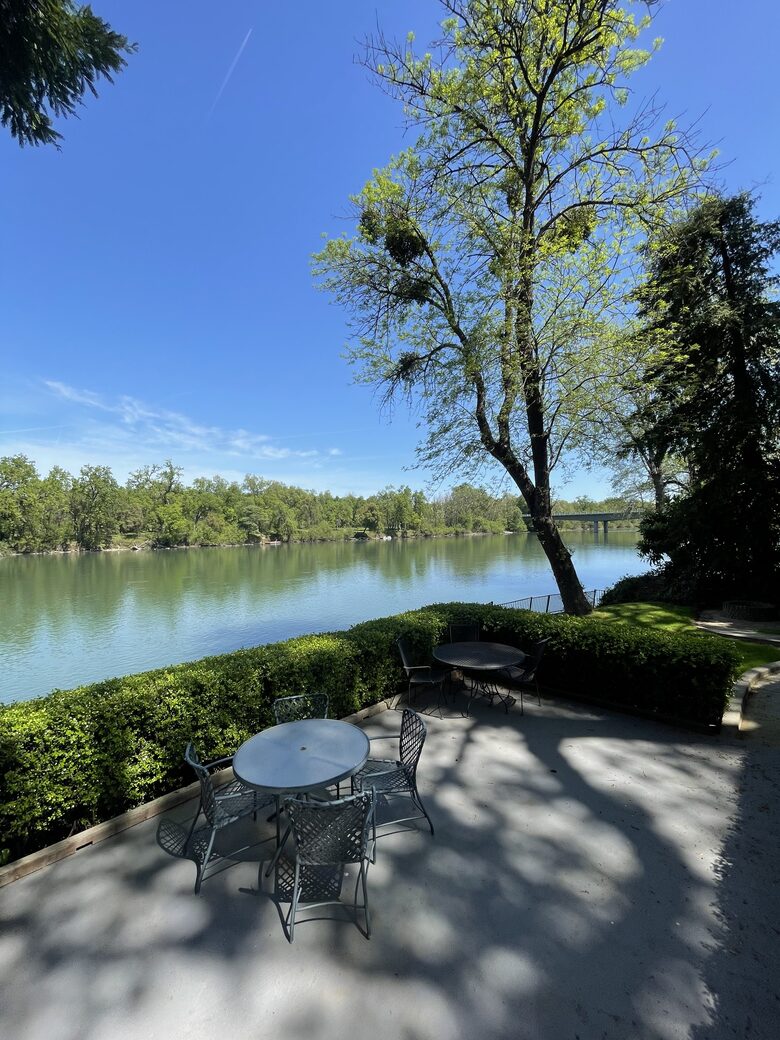 View from the lower patio