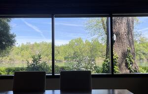 Living room window view of the river