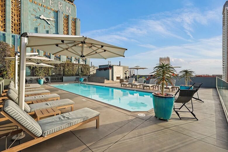 Iconic Eastern Columbia Loft with Balcony and City Views - Los Angeles, California