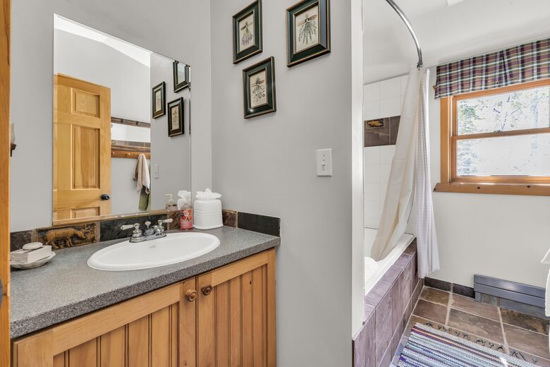 bunk room bathroom shared with smaller bedroom