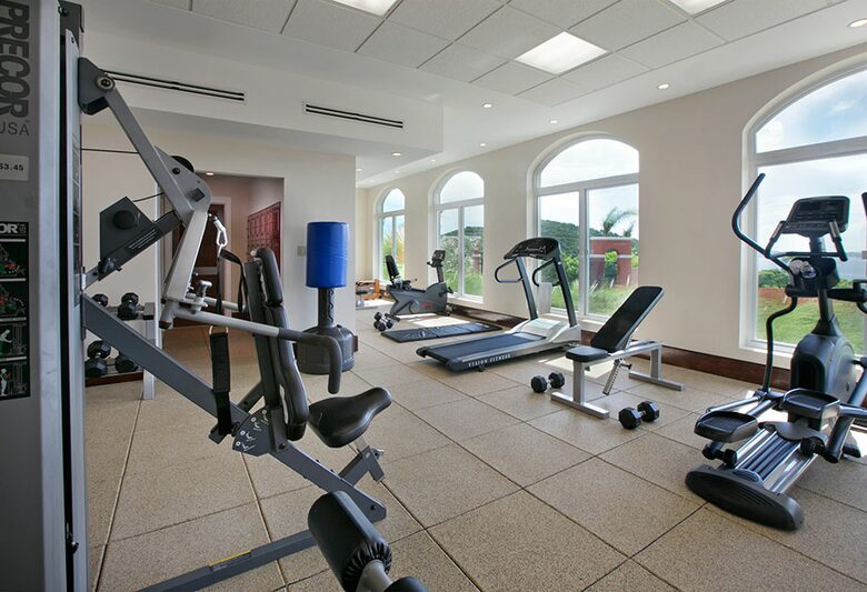 Exercise area pool level