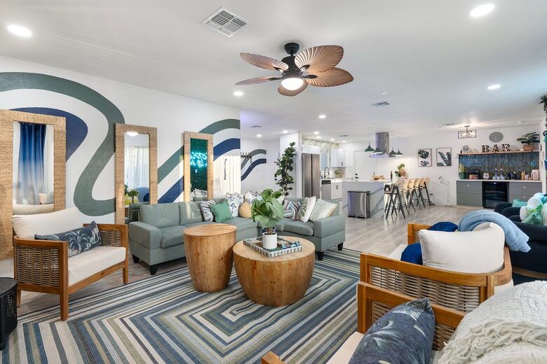 Colorful Oasis with Poolside Cabanas & Modern Flair - Phoenix, Arizona