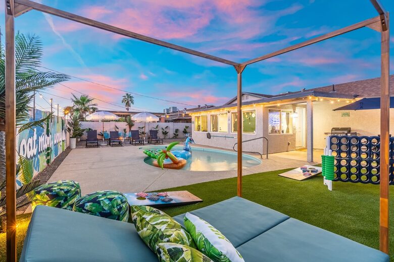 Colorful Oasis with Poolside Cabanas & Modern Flair - Phoenix, Arizona