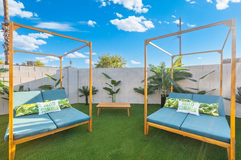 Colorful Oasis with Poolside Cabanas & Modern Flair - Phoenix, Arizona