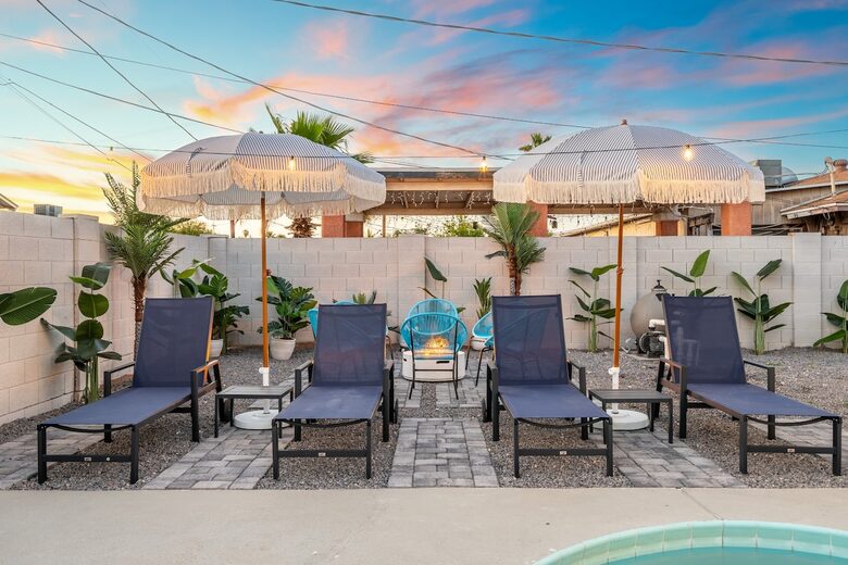 Colorful Oasis with Poolside Cabanas & Modern Flair - Phoenix, Arizona