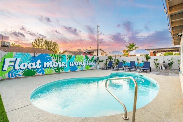 Colorful Oasis with Poolside Cabanas & Modern Flair - Phoenix, Arizona