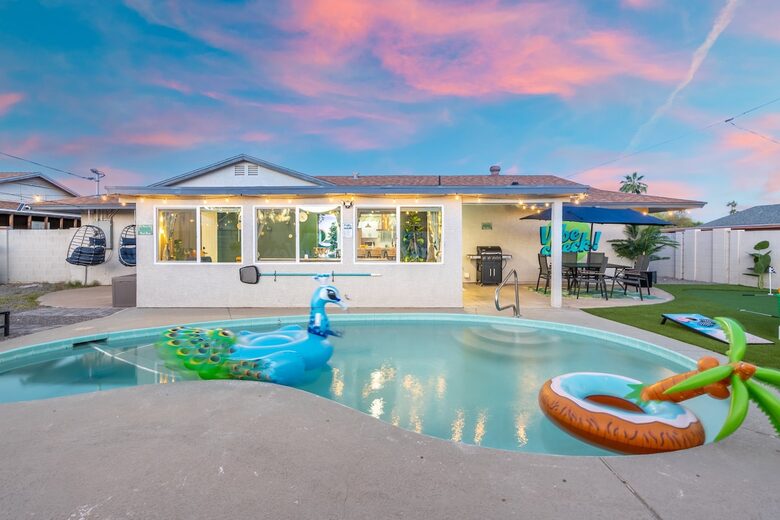 Colorful Oasis with Poolside Cabanas & Modern Flair - Phoenix, Arizona
