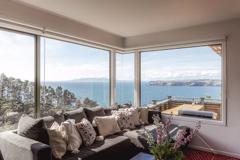 Expansive Island Escape Above Onetangi Beach - Waiheke Island, New Zealand