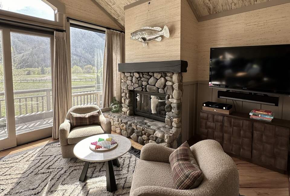 Living Room with Deck