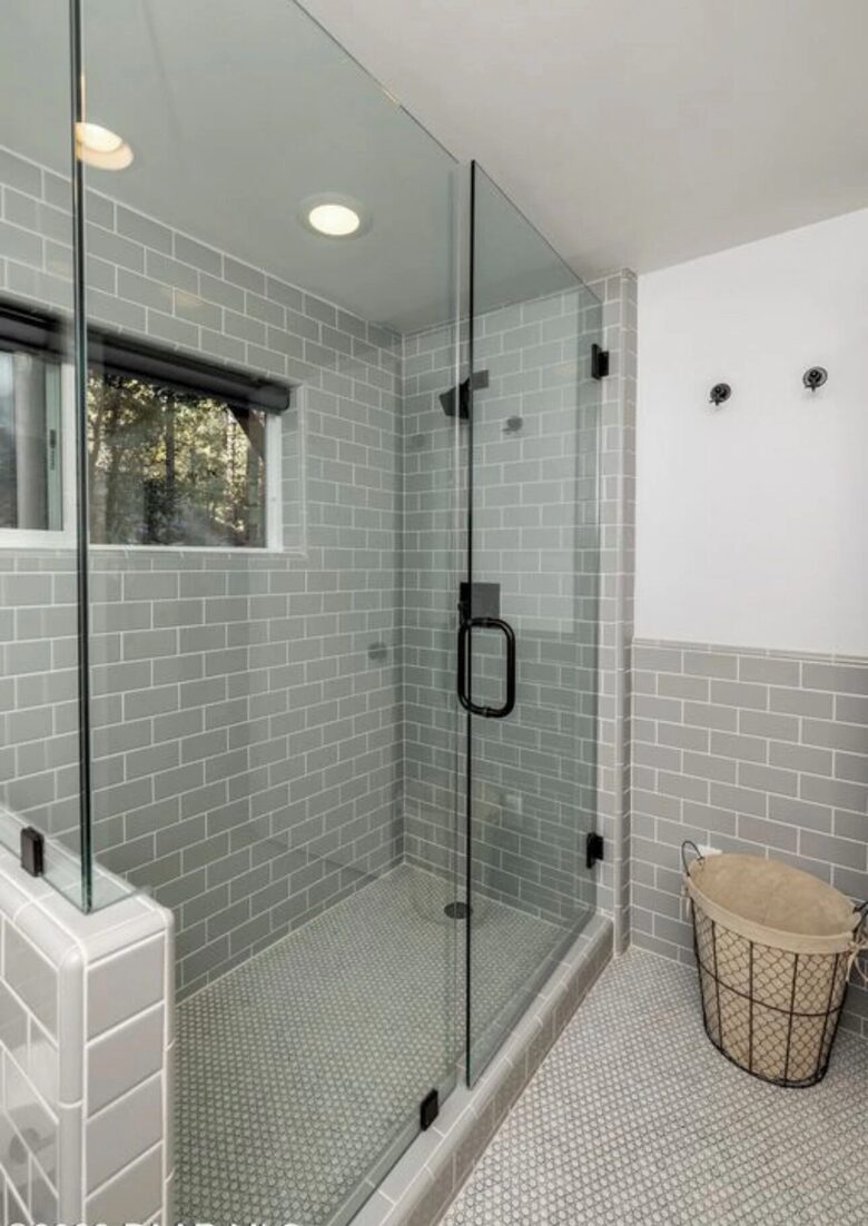 Walk-in shower and bathroom on main level