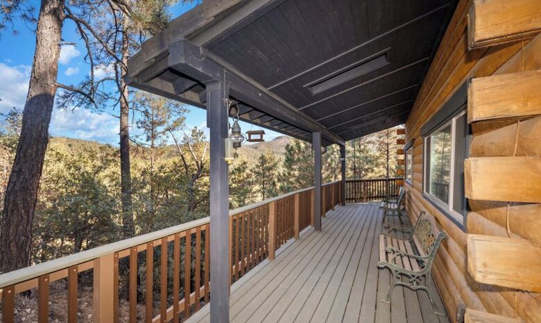 Deck seating to take in the majestic views