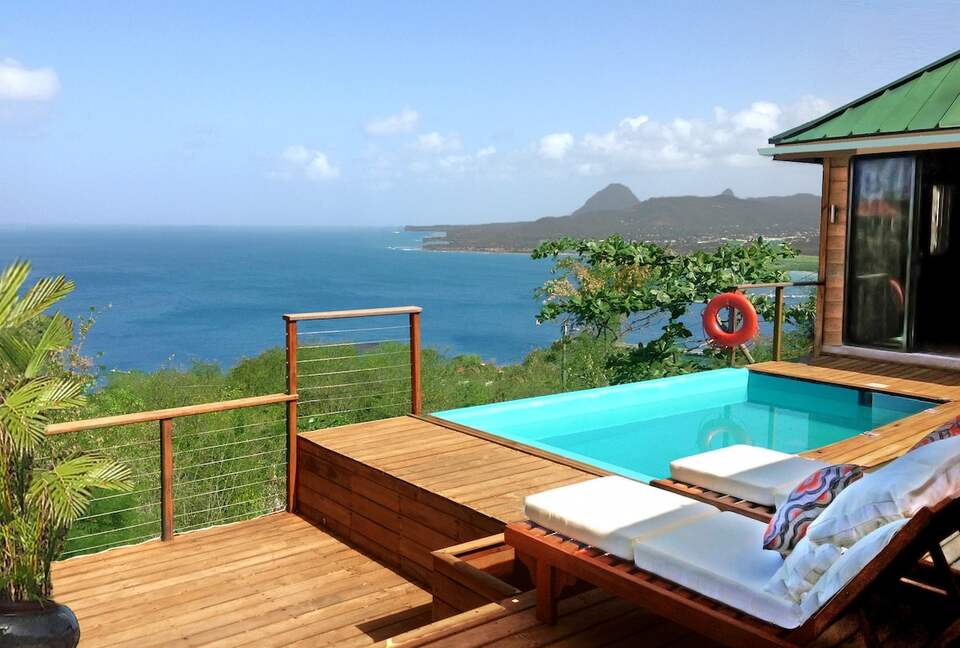 Clifftop Escape with Ocean Views and Private Pool - Vieux Fort, Saint Lucia