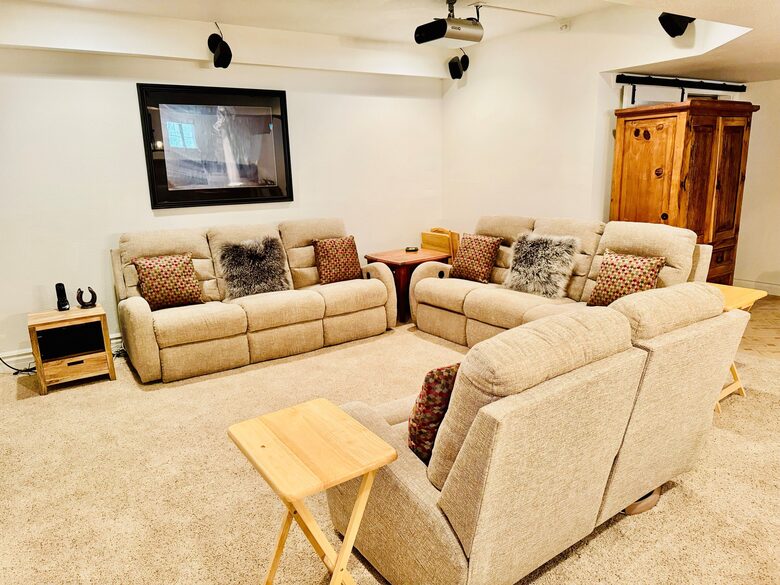 Theater room on lower level