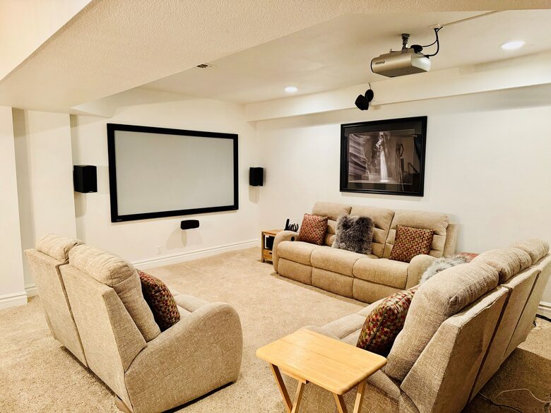 Theater room on lower level