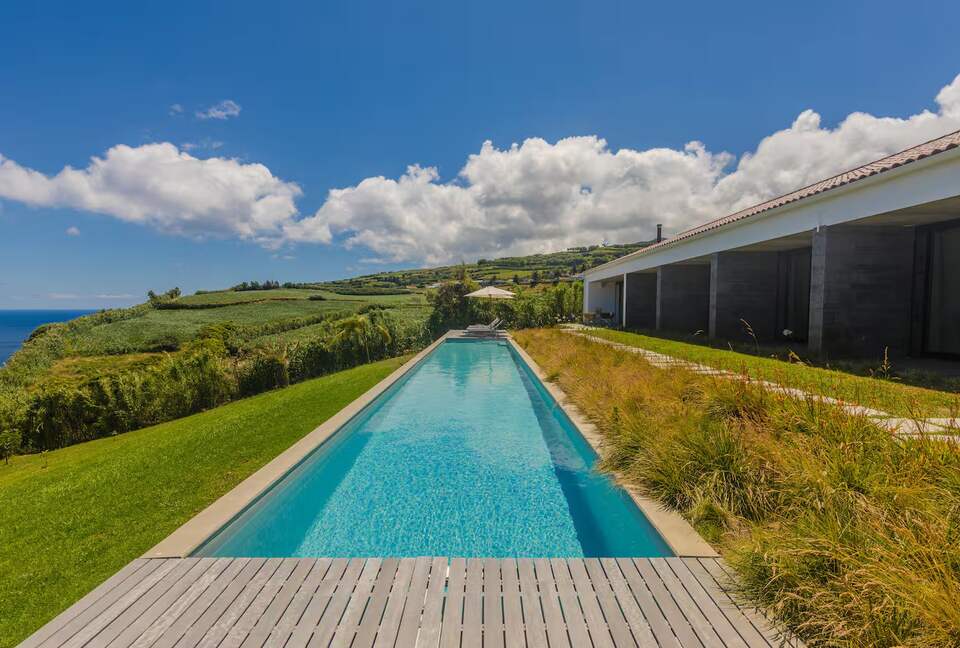 Oceanview Azorean Retreat with Heated Pool & Sauna - Nordeste, Portugal