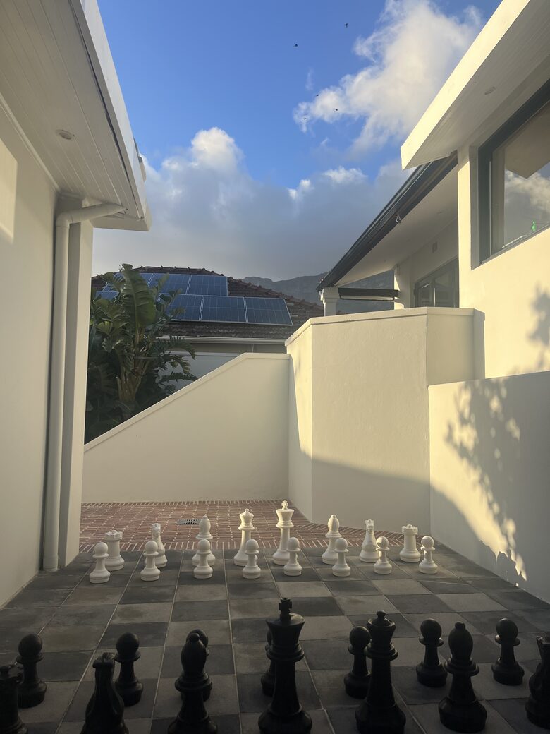 Large Exterior Chess Board & Figures