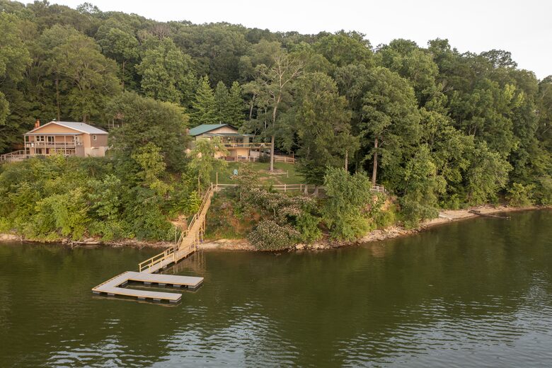 Charming Lakefront Escape with Private Dock & Hot Tub - Waverly, Tennessee