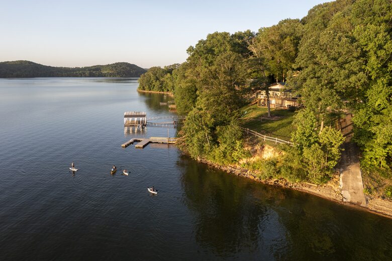 Charming Lakefront Escape with Private Dock & Hot Tub - Waverly, Tennessee