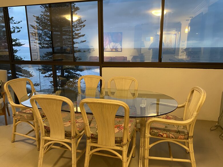 Dining looking at the ocean