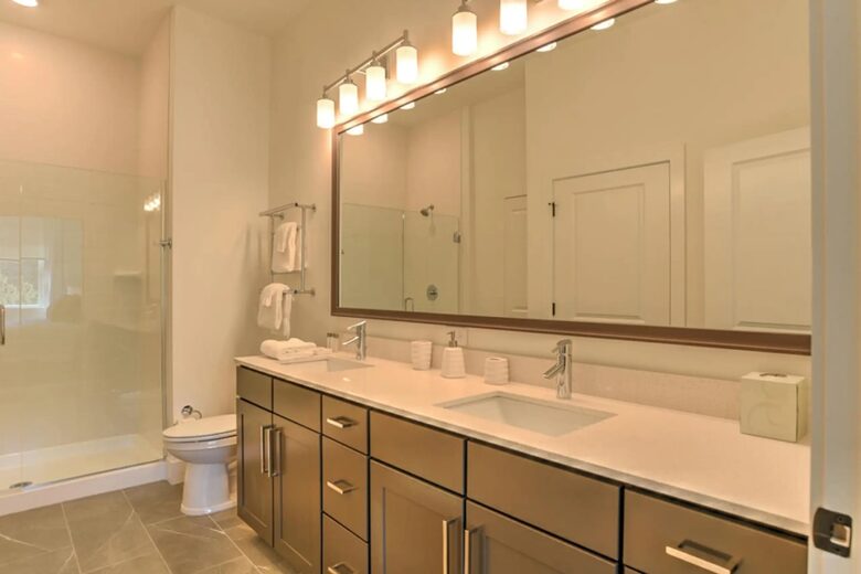 Primary Bathroom with walk-in closet and shower