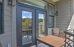 Balcony with close range mountain views