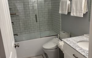Marble bathroom with Toto Washlet toilet