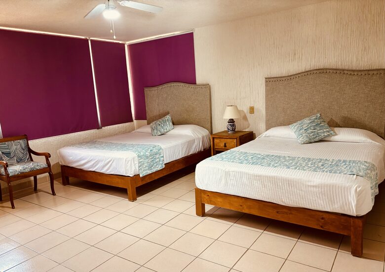 Bedroom with 2 queen beds