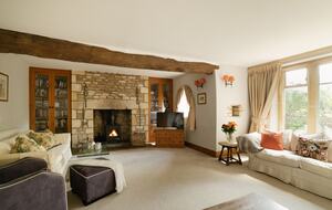 Living Room with woodburner