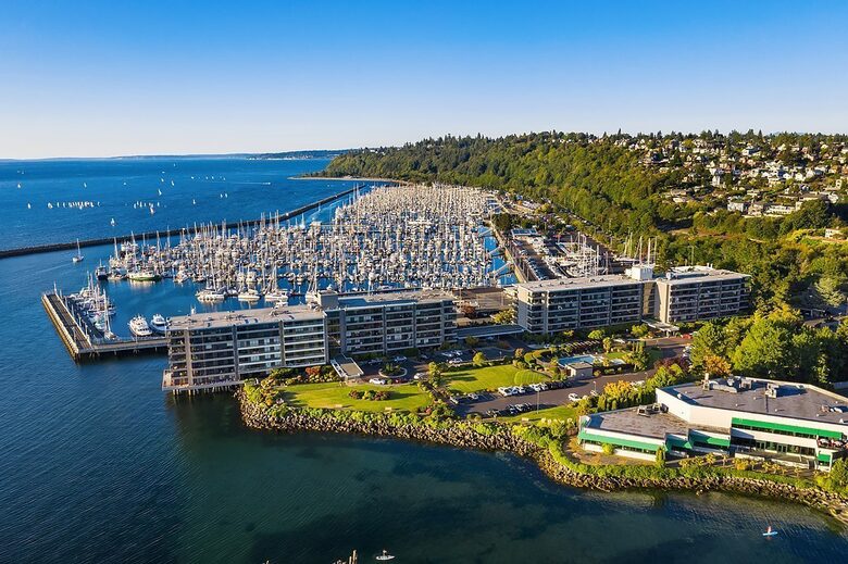 Elegant Waterfront Corner Residence with Sweeping Puget Sound Views - Seattle, Washington