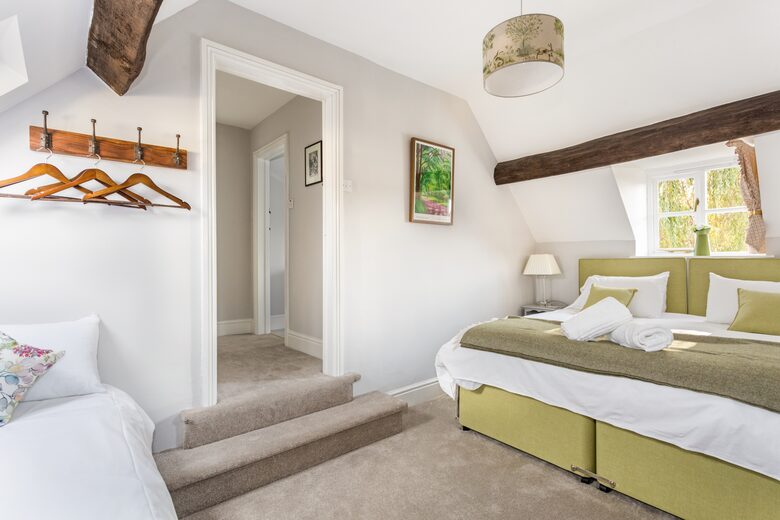 Sage Green Bedroom as a triple